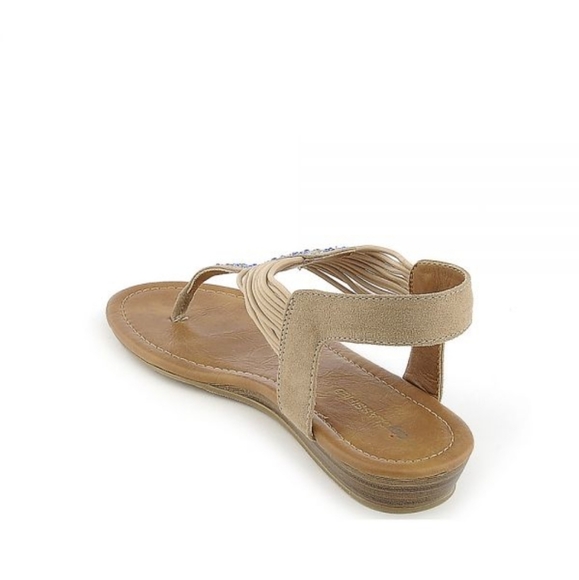 Tan Sandals With Rhinestones NIB - Picture 5 of 5